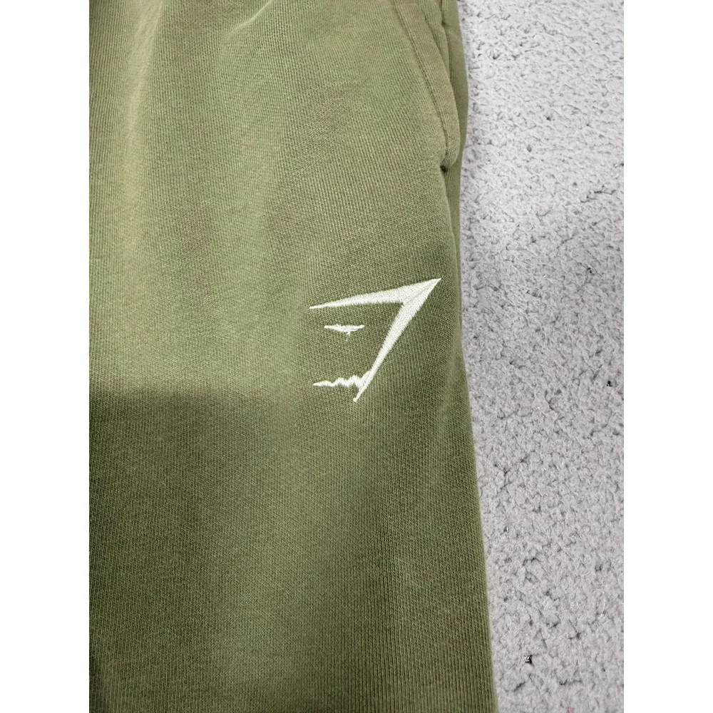 Gymshark Pants Mens Large Green Fleece Joggers Sweatpants Logo Athletic A2A4H